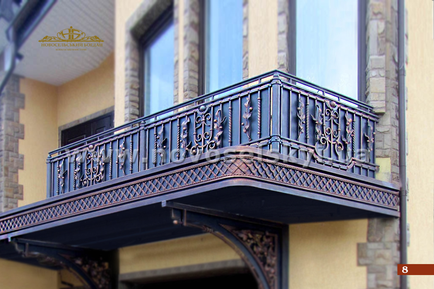 Кований металевий балкон
