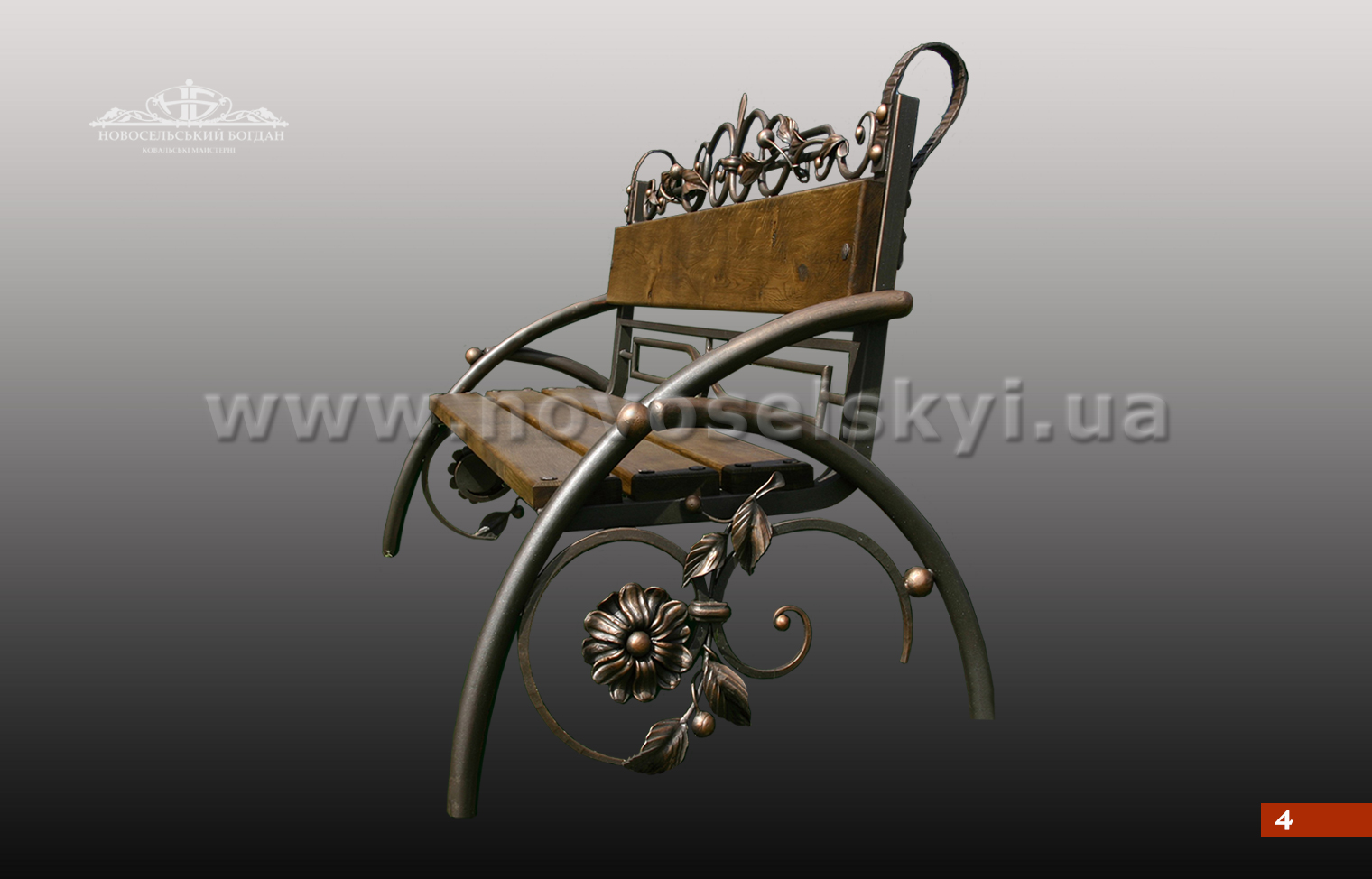 Wrought iron benches for summer cottages