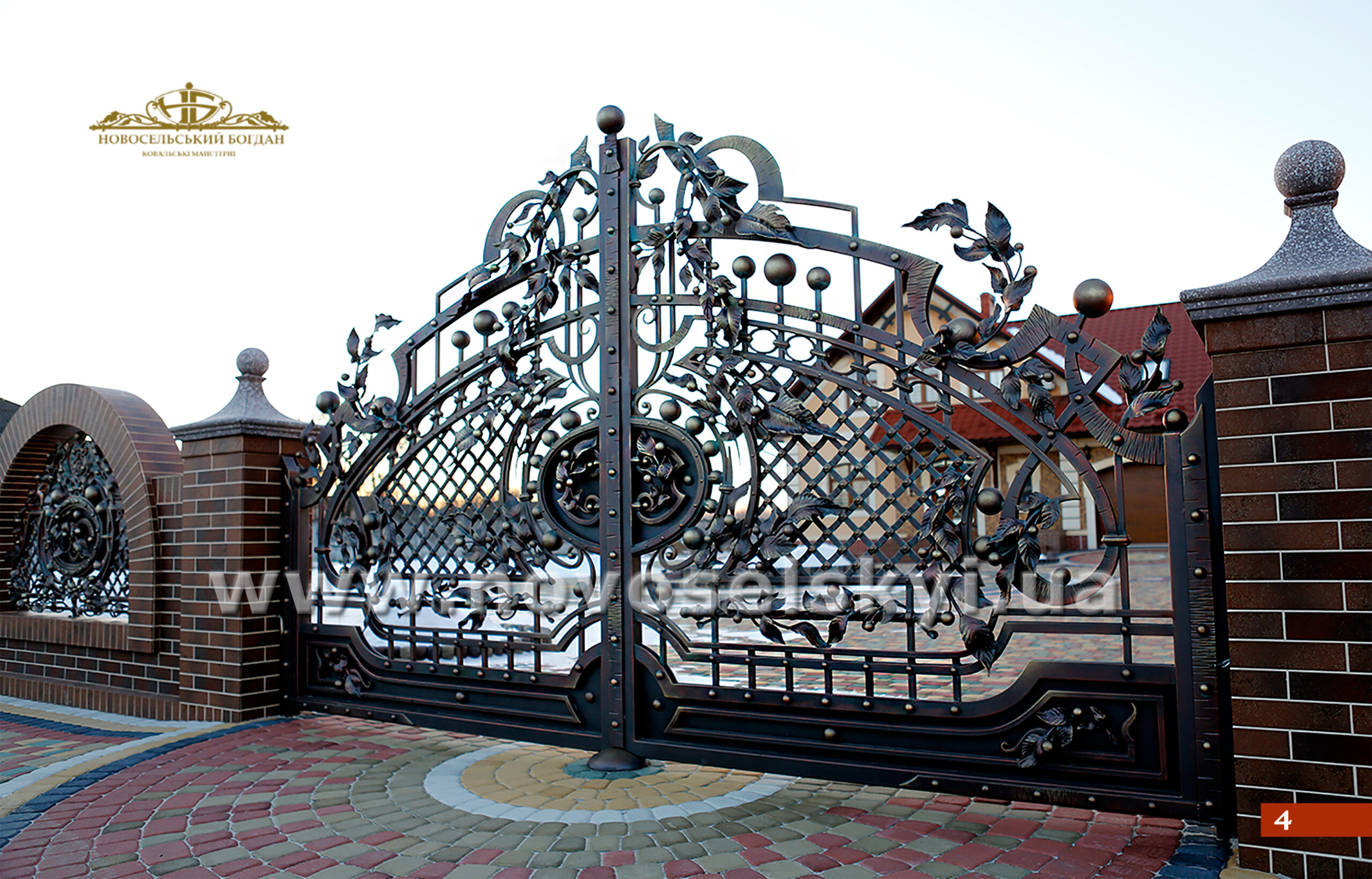 Open wrought iron gate