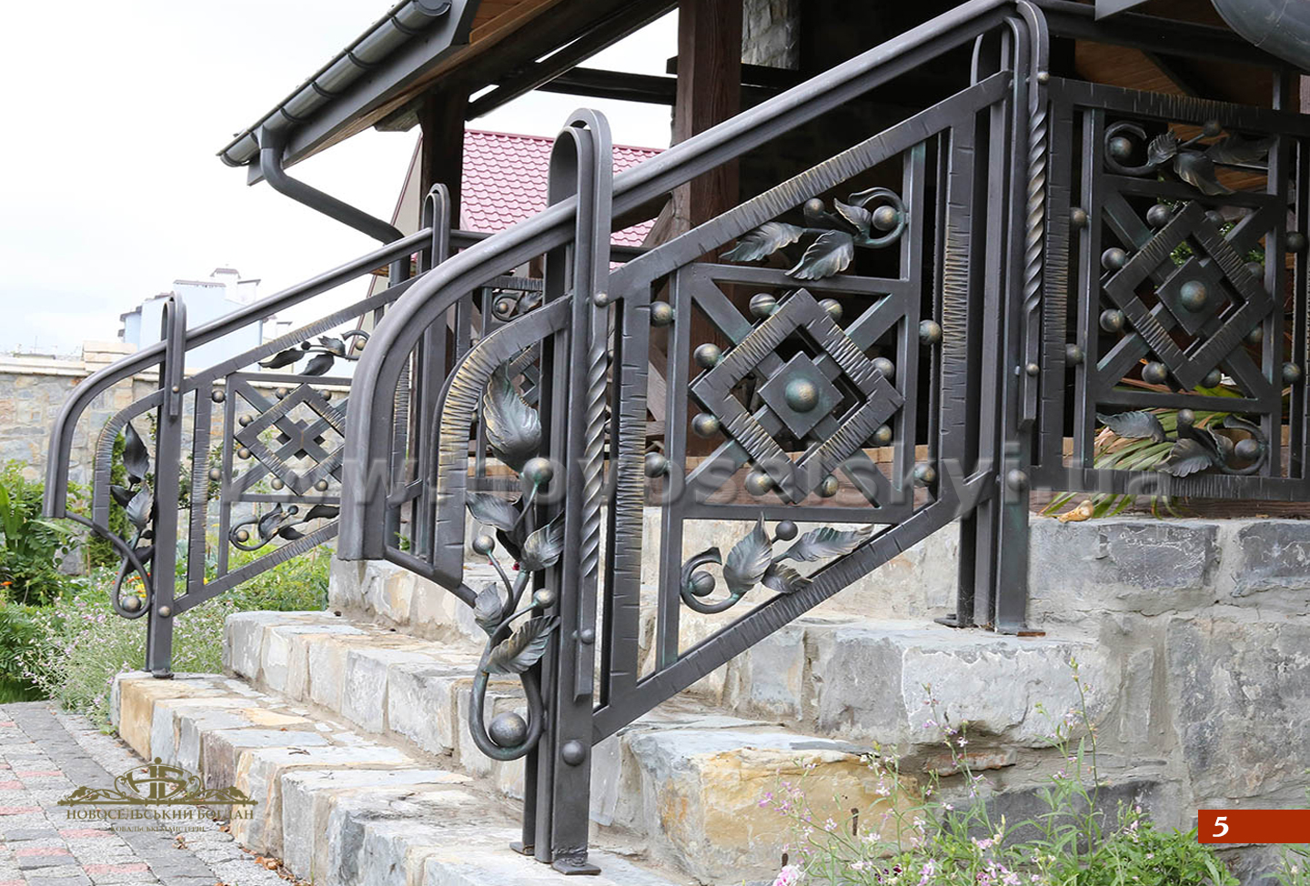 Wrought iron stairs on the street